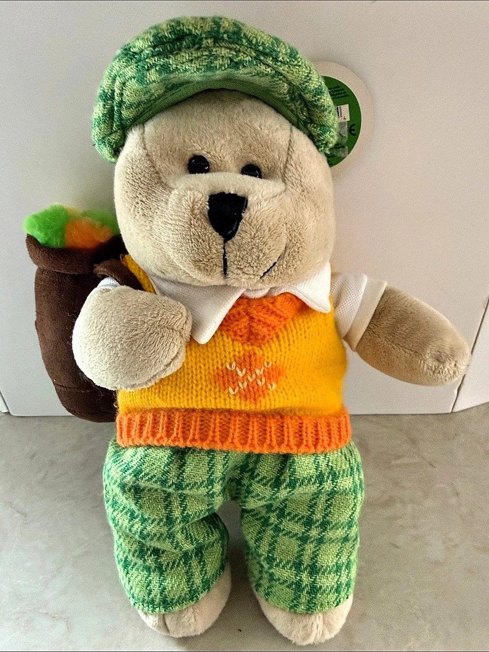 Starbucks 50th Edition Bearista Bear Collection Bear Plush in Green & Orange NWT